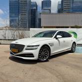 מבט צדדי לבן 2022GENESIS G80