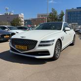 מבט צדדי לבן 2023GENESIS G80